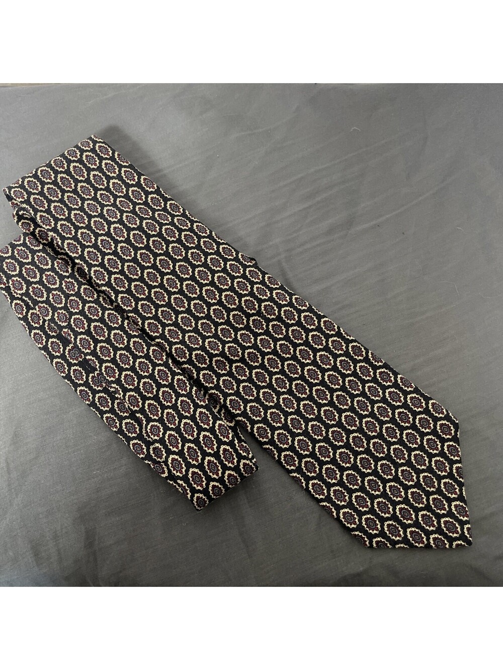 Robert Talbott Design Nordstrom Charcoal Necktie Geometric Medallion Pattern